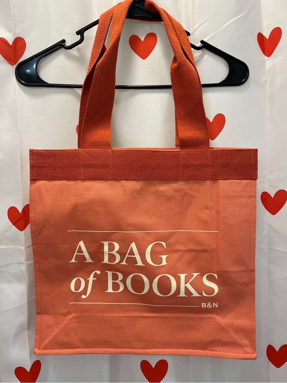 Barnes & Noble Coral Orange 'A Bag of Books' Tote